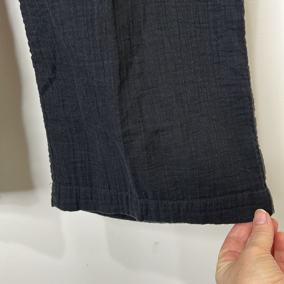 EILEEN FISHER Black Cropped Organic Cotton Pull-On Pants Size Large - Picture 16 of 16